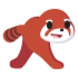 Squished Red Pandorama Sticker