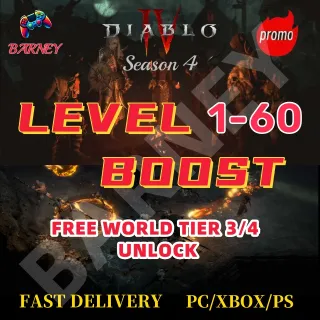Diablo 4 Level Boost 1-60