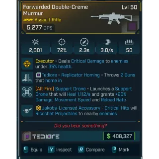 Borderlands 4✅Forwarded Double-Creme Murmur Rifle✅Jakobs✅Support Drone✅Replicator Homing