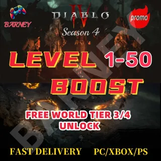 Diablo 4 Level Boost 1-50