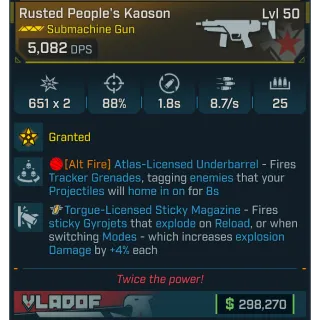 Borderlands 4✅Rusted People's Kaoson✅4% Explosion Damage