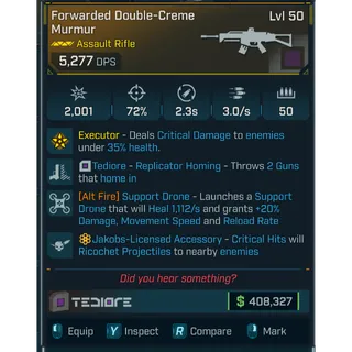 Borderlands 4✅Forwarded Double-Creme Murmur Rifle✅Jakobs✅Support Drone✅Replicator Homing