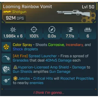 Borderlands 4 Modded Weapon Rainbow Vomit 92M DPS✅PC/PS/XBOX