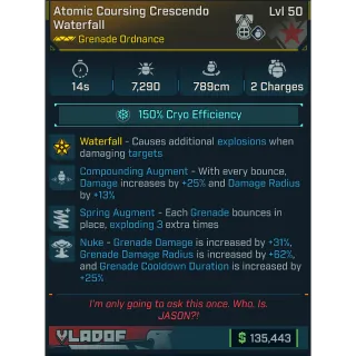 Borderlands 4✅Atomic Coursing Crescendo Waterfall✅Grenade Ordnance