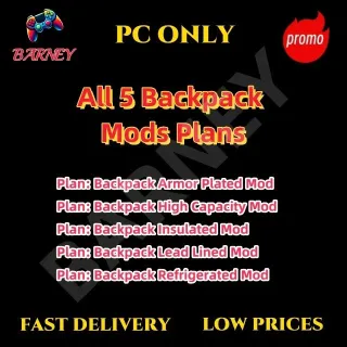 All 5 Backpack Mods Plans