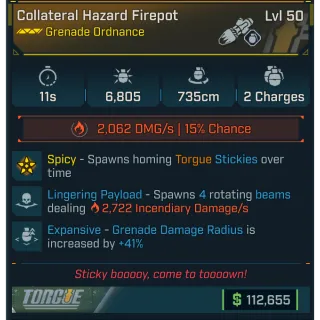 Borderlands 4✅Collateral Hazard Firepot - Grenade Ordnance✅PC/PS4/PS5/XBOX