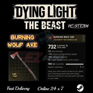 Dying Light The Beast BURNING WOLF AXE