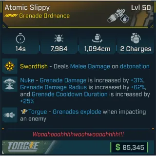 Borderlands 4✅Atomic Slippy - Grenade Ordnance✅PC/PS4/PS5/XBOX