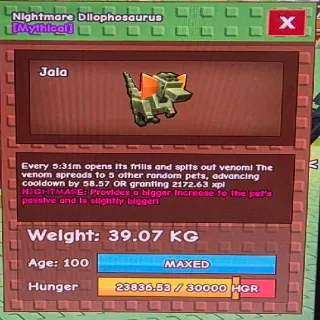 Nightmare Dilophosaurus Special