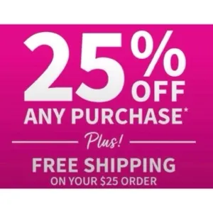 Bath & Body Works 25%+free shipping coupon X10