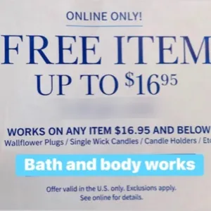 Free Item (16.95) online use x1