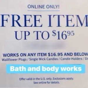 Free Item (16.95) online use x1