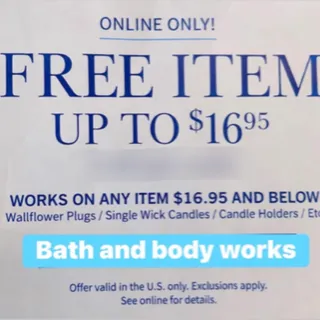 Free Item (16.95) online use x1