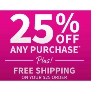 Bath & Body Works 25%+free shipping coupon X5