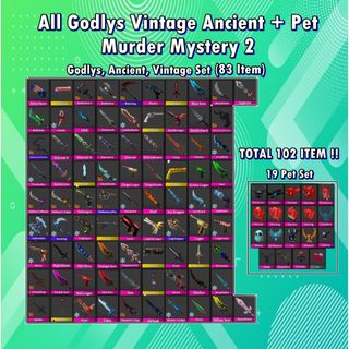 Murder Mystery 2 (MM2) Full Godly Set Including Ancient and