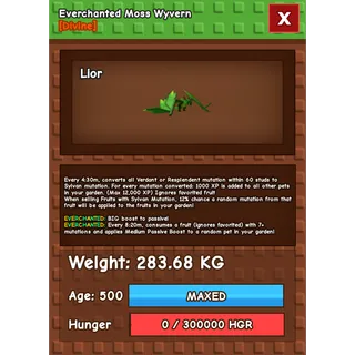 Everchanted Most Wyvern Age 500 Weight 280KG ++