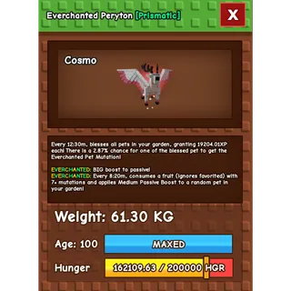Everchanted Peryton Age 100 Weight 60kg ++