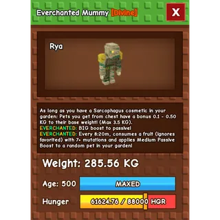 Everchanted Mummy Age 500 Weight 280KG ++