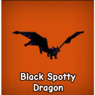 2x Black Spotty Dragon
