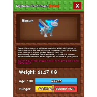 Nightmare Frost Dragon Age 100 Weight 60kg ++