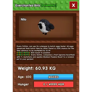 Everchanted Birb Age 100 Weight 60KG ++