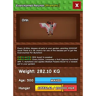 Everchanted Peryton Age 500 Weight 280KG ++