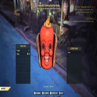 Fasnacht Glowing Red Hot Mask