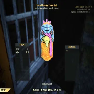 Fasnacht Glowing Turkey Mask