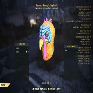 Fasnacht Glowing Turkey Mask