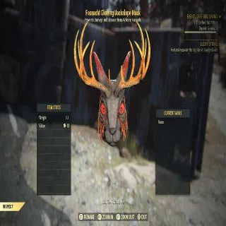 Fasnacht Glowing Jackalope Mask
