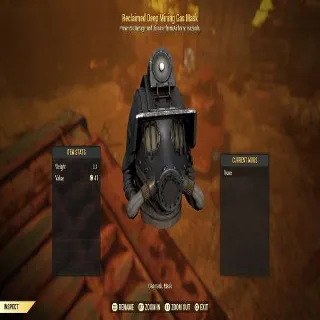 Reclaimed Deep Mining Gas Mask