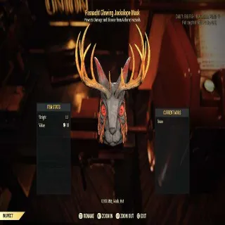 Fasnacht Glowing Jackalope Mask