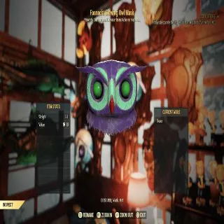 Fasnacht Glowing Owl Mask