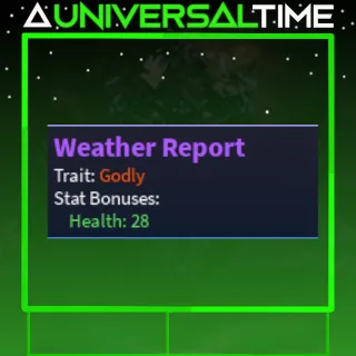GODLY WEATHER REPORT (WR)  ❤️28 |AUT