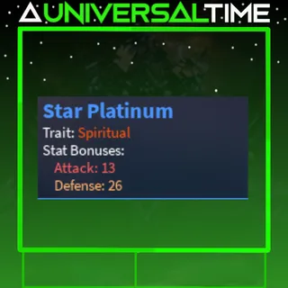 SPIRITUAL STAR PLATINUM (SP) 🛡️26 🗡️13|AUT