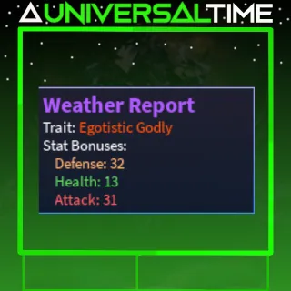 HEXED GODLY WEATHER REPORT (WR)  🛡️32 ❤️13 🗡️31|AUT