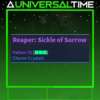UNUSUAL REAPER: SICKLE OF SORROW SKIN PAT 31 CHARM CRYSTALS|AU