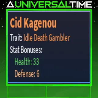 IDLE DEATH GAMBLER CID KAGENOU 🩷33🛡️6| A UNIVERSAL TIME |AUT