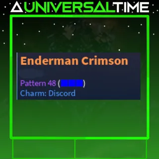 UNUSUAL ENDERMAN CRIMSON SKIN PAT 48 CHARM DISCORD|AU