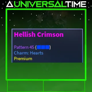 UNUSUAL HELLISH CRIMSON PAT 45 HEARTS |AUT