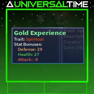 SPIRITUAL GOLD EXPERIENCE 🩷27🛡️29🗡️💀-8💀|AUT