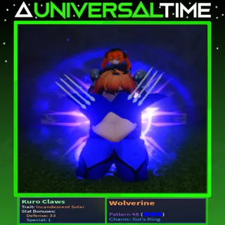 INCANDESCENT SOLAR KURO CLAWS 🛡️33🪄1 AND P48 SOL'S RING UNUSUAL|AUT
