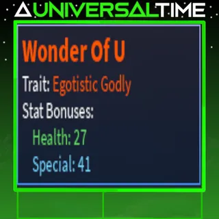 EGOTISTIC GODLY WONDER OF U 🩷27🪄41|AUT
