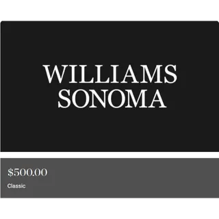Williams Sonoma eGift Card $500.00 USD 
