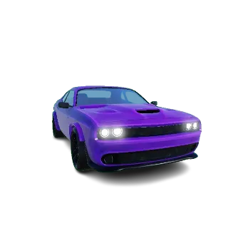 Da hood-Purple muscle car