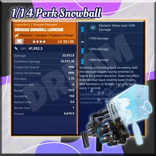 1/1 4 Perk Snowball