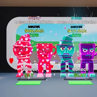 2 Croissantini et Caffettino Lovely & Neon