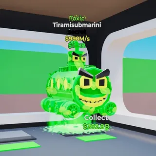 Fortnite Steal The Brainrot Rare Tiramisubmarini 990M/s