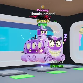 Fortnite Steal The Brainrot Rare Tiramisubmarini 720M/s