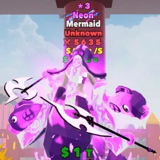 Neon Mermaid 3 Star ⭐️